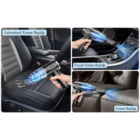 2'si 1 Arada | Yüksek Güçlü Type-C Şarjlı Kablosuz Araç ve Ev El Süpürgesi